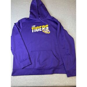 LSU Tigers Fanatics Mens XXL Purple Quick Slant Pullover Hoodie